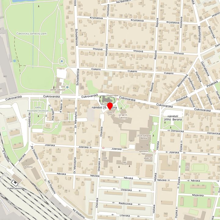 Mapa školy z Mapy.cz
