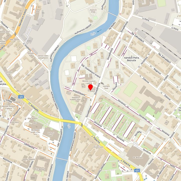 Mapa školy z Mapy.cz