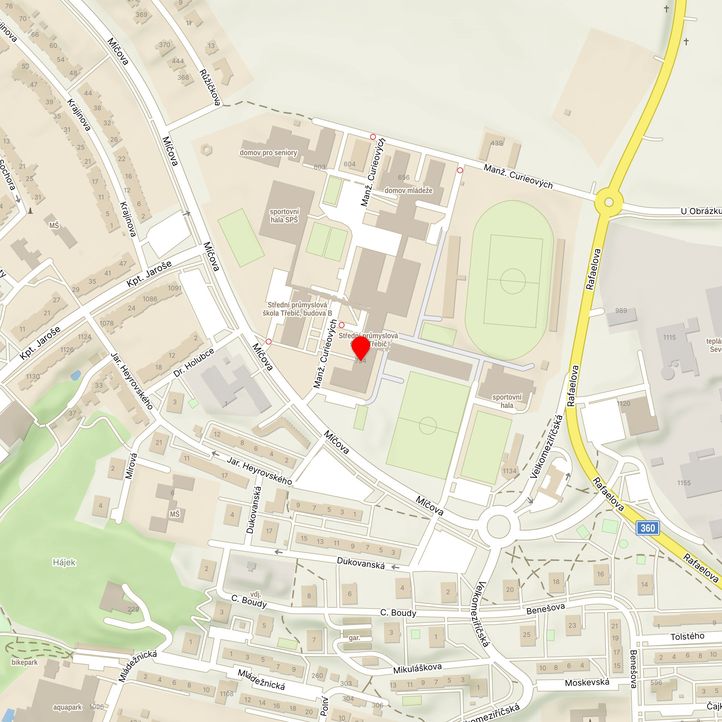 Mapa školy z Mapy.cz