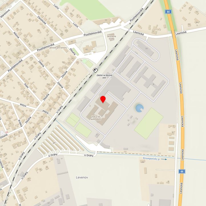 Mapa školy z Mapy.cz