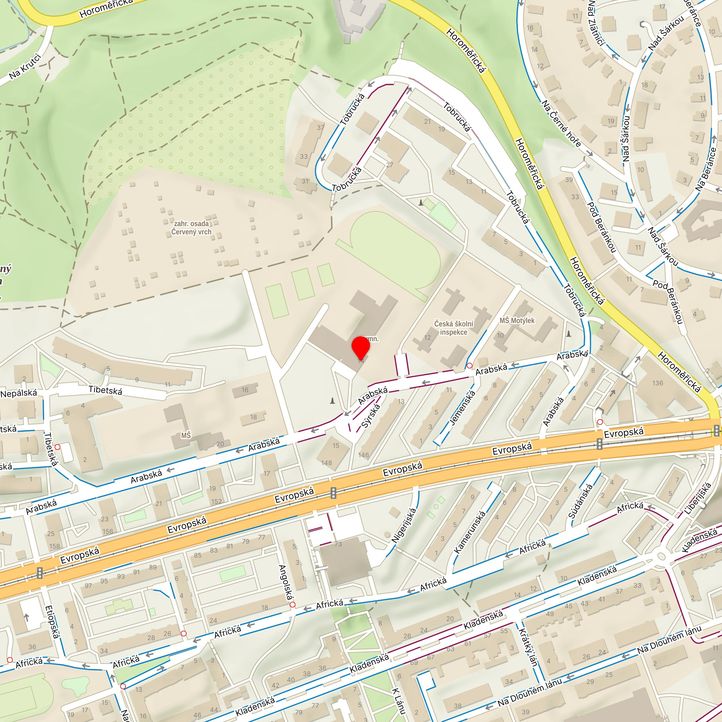 Mapa školy z Mapy.cz