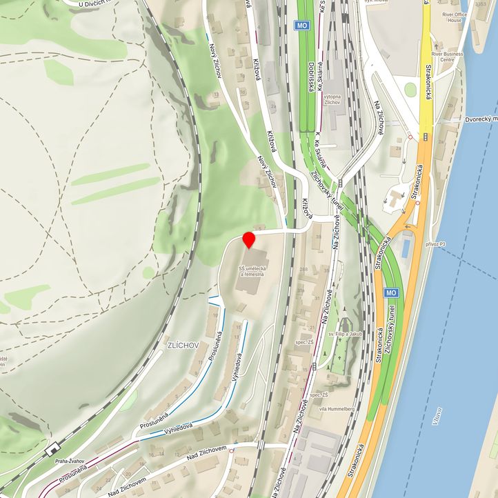 Mapa školy z Mapy.cz