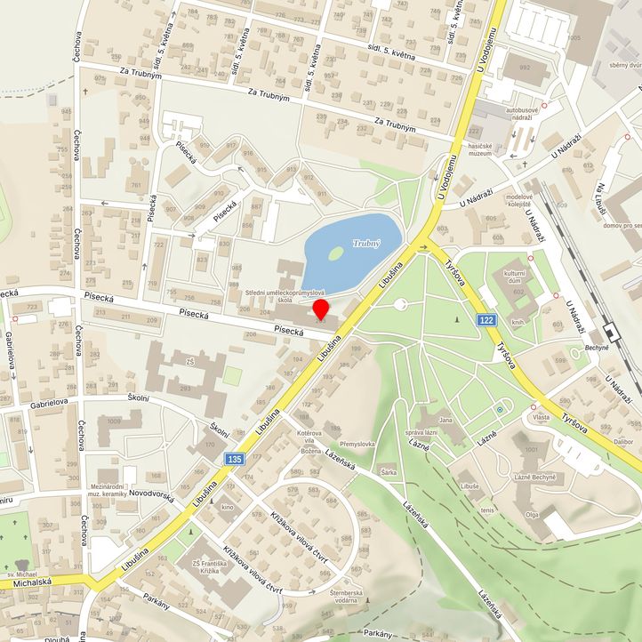 Mapa školy z Mapy.cz