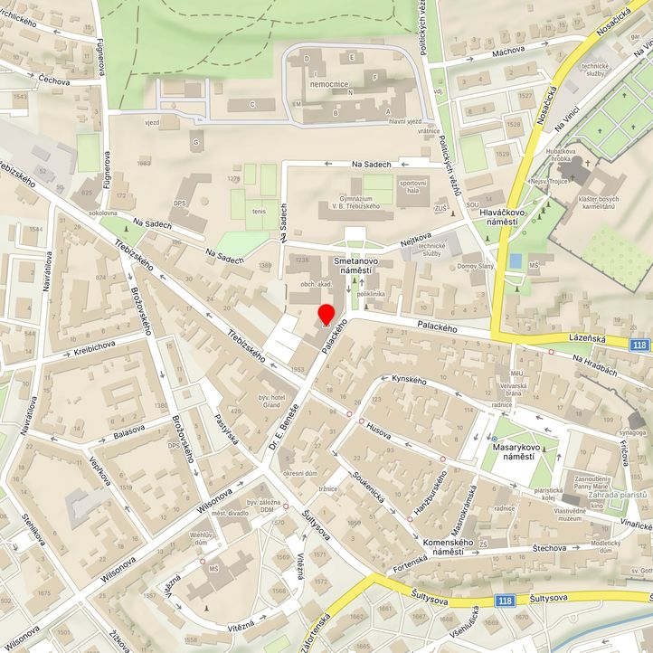 Mapa školy z Mapy.cz