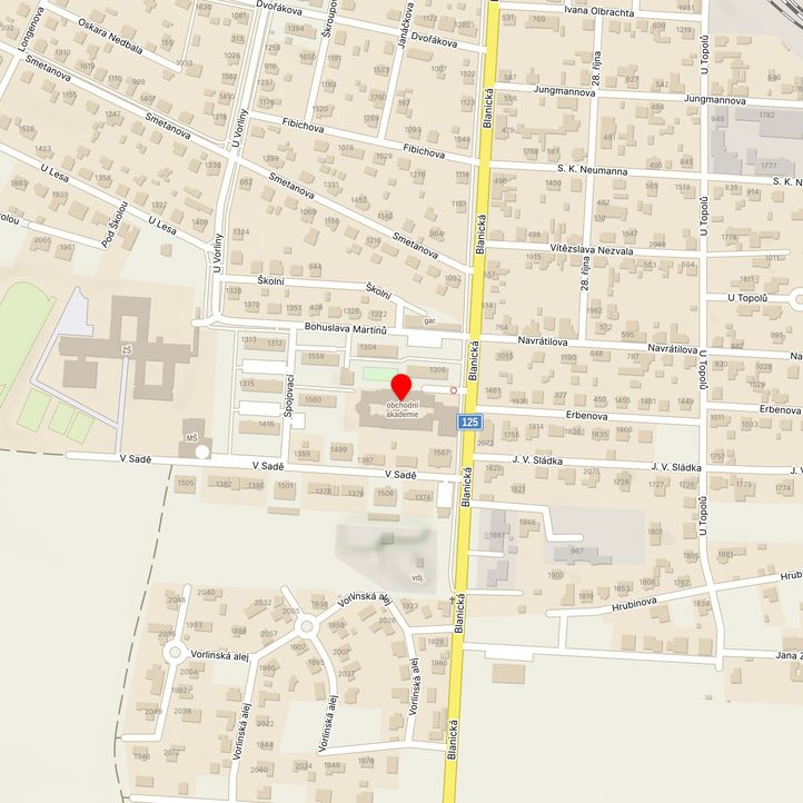 Mapa školy z Mapy.cz