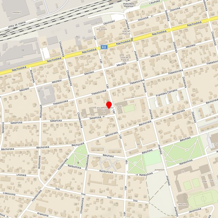 Mapa školy z Mapy.cz