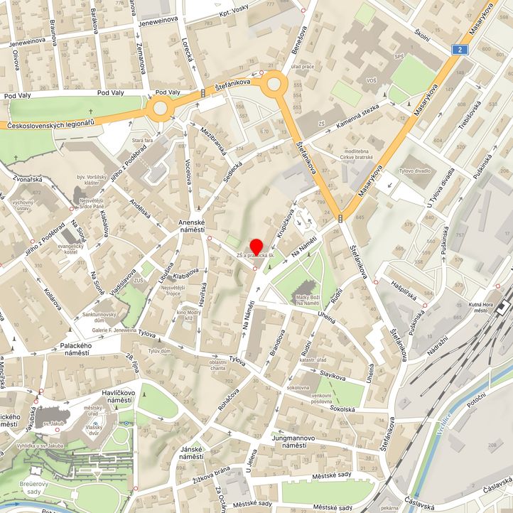 Mapa školy z Mapy.cz
