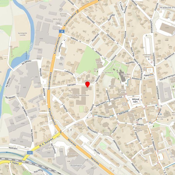 Mapa školy z Mapy.cz