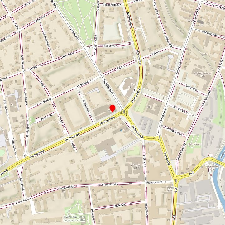 Mapa školy z Mapy.cz
