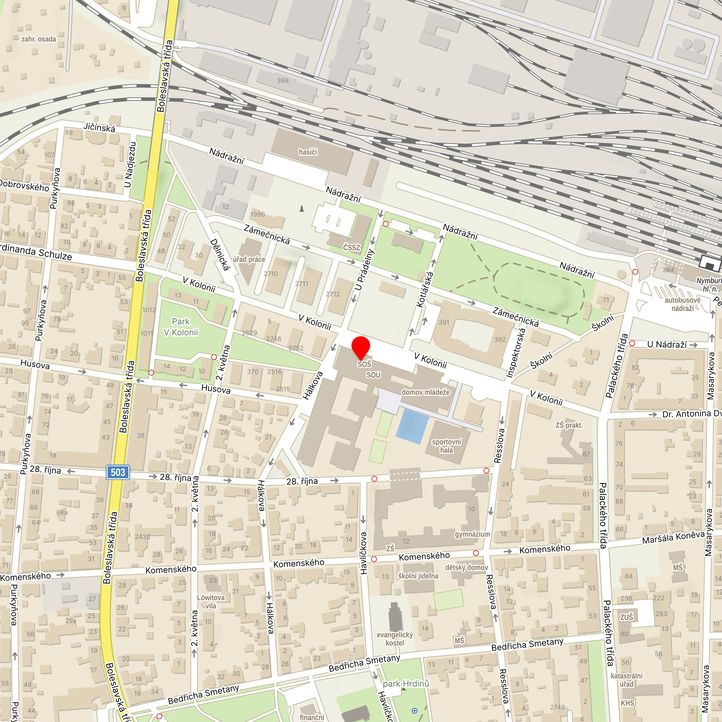 Mapa školy z Mapy.cz