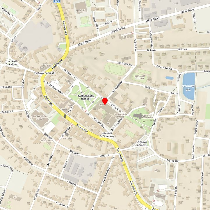 Mapa školy z Mapy.cz