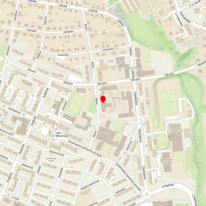 Mapa školy z Mapy.cz