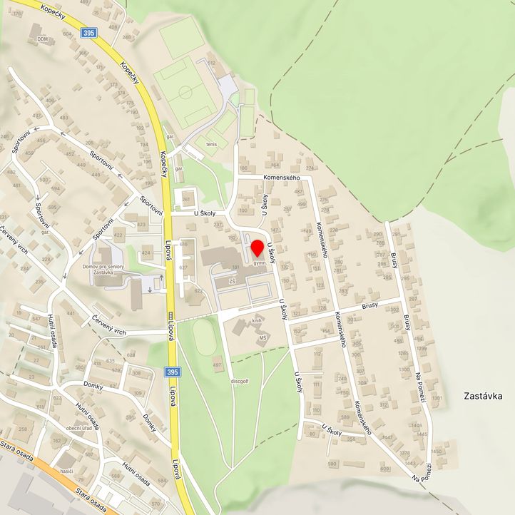 Mapa školy z Mapy.cz