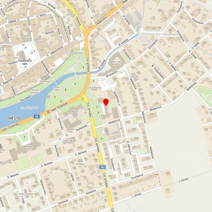 Mapa školy z Mapy.cz