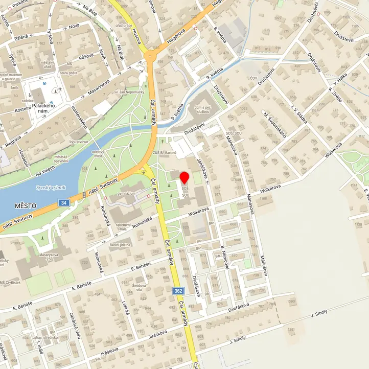 Mapa školy z Mapy.cz