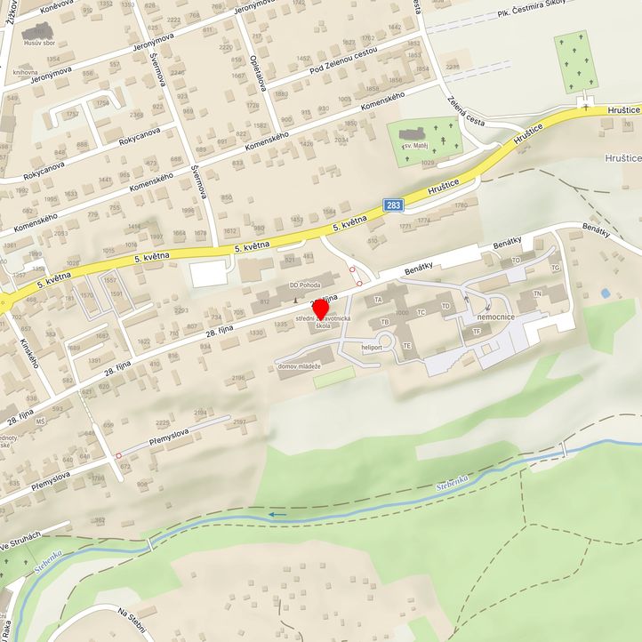 Mapa školy z Mapy.cz