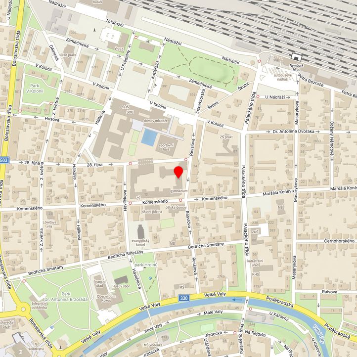Mapa školy z Mapy.cz