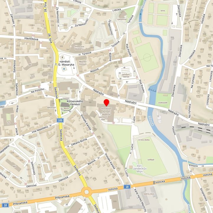 Mapa školy z Mapy.cz