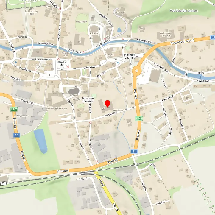 Mapa školy z Mapy.cz