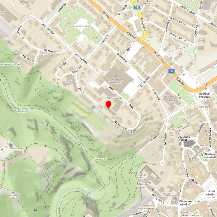 Mapa školy z Mapy.cz