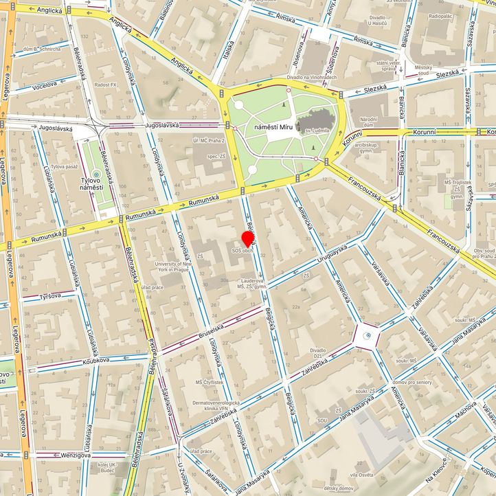 Mapa školy z Mapy.cz