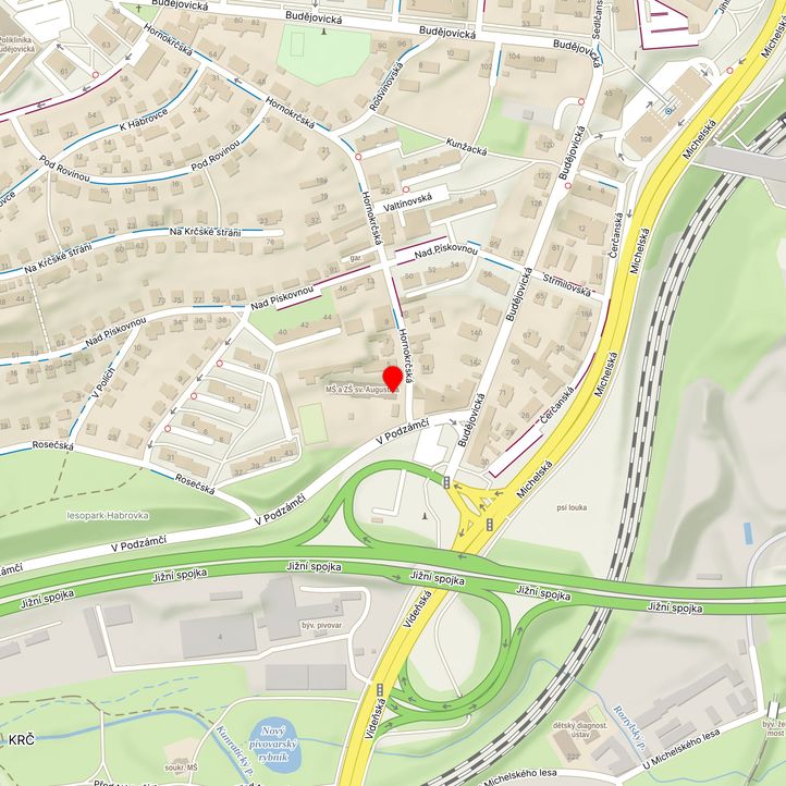 Mapa školy z Mapy.cz