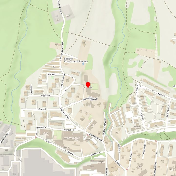 Mapa školy z Mapy.cz