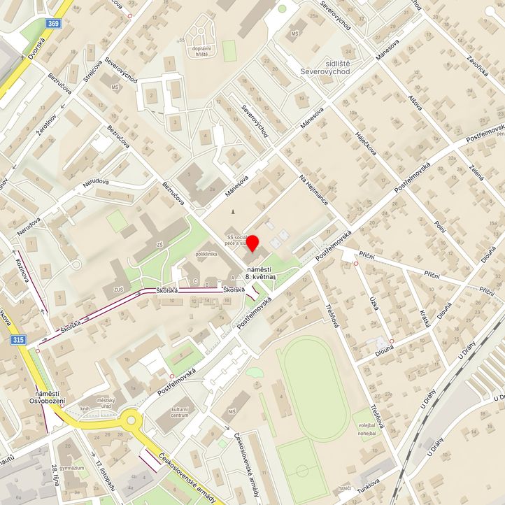 Mapa školy z Mapy.cz
