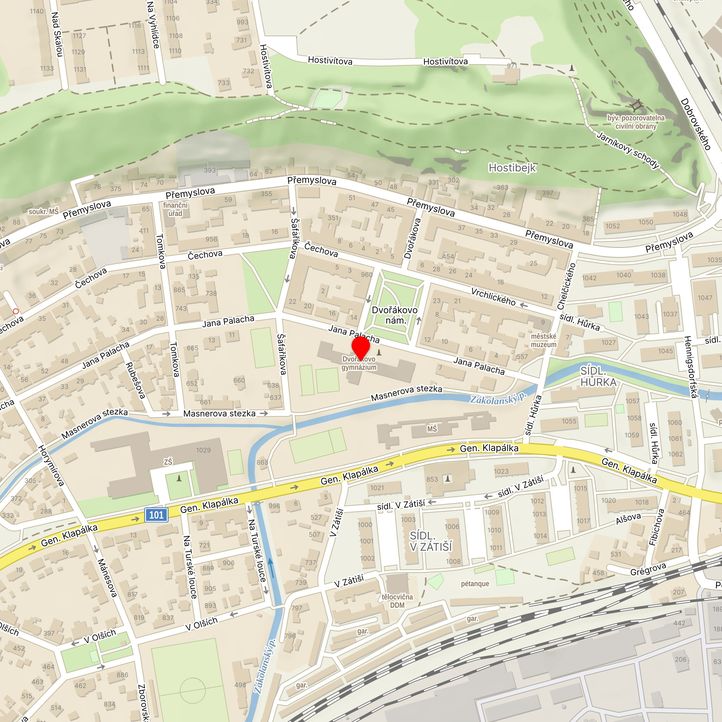 Mapa školy z Mapy.cz