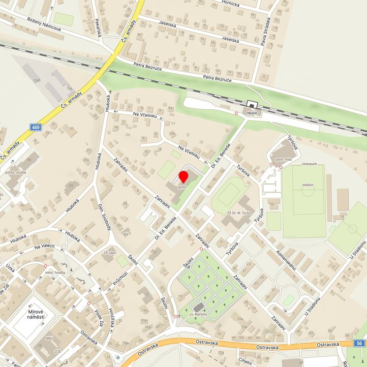 Mapa školy z Mapy.cz
