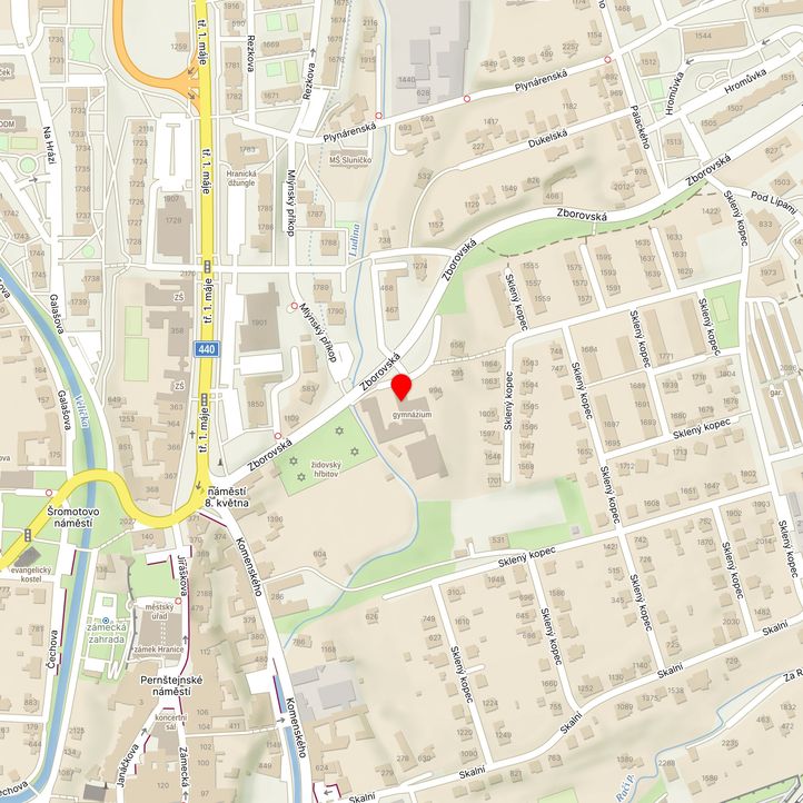 Mapa školy z Mapy.cz