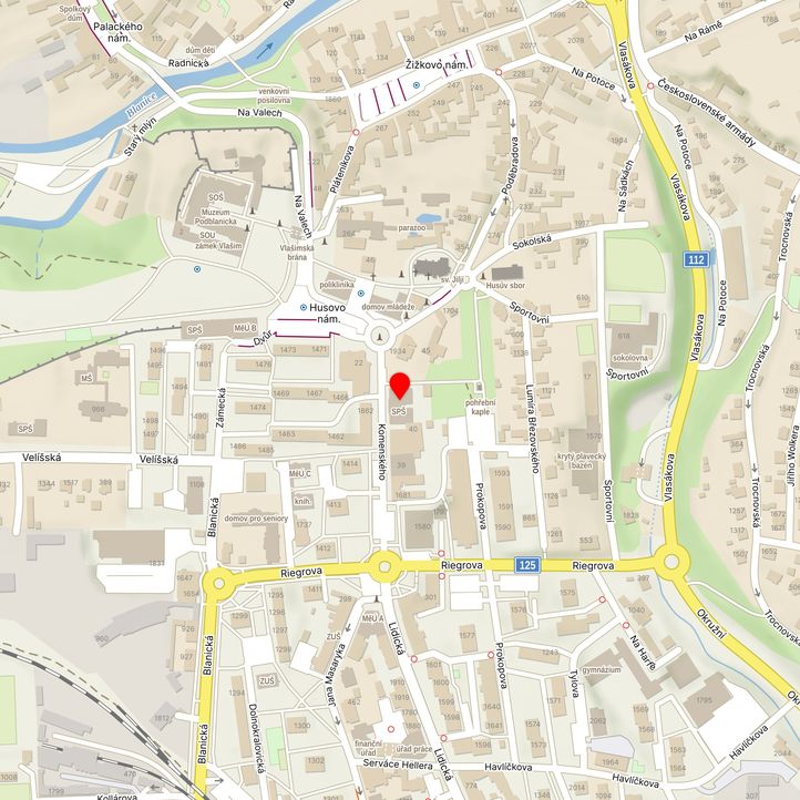 Mapa školy z Mapy.cz