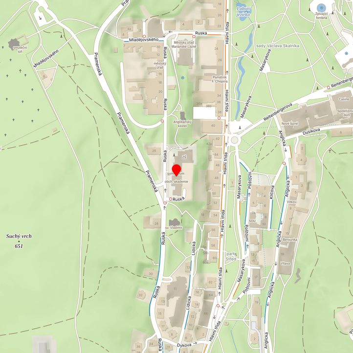 Mapa školy z Mapy.cz