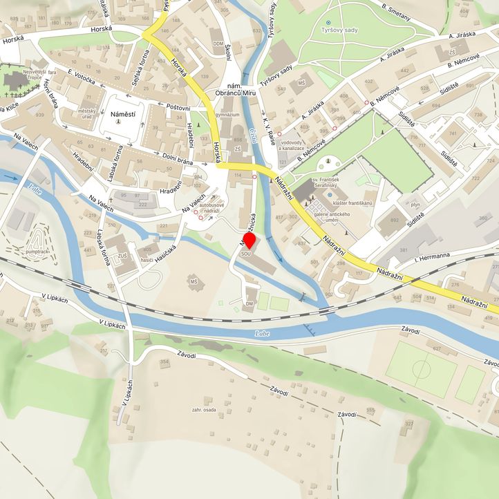 Mapa školy z Mapy.cz