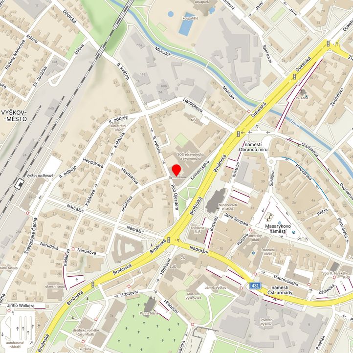 Mapa školy z Mapy.cz