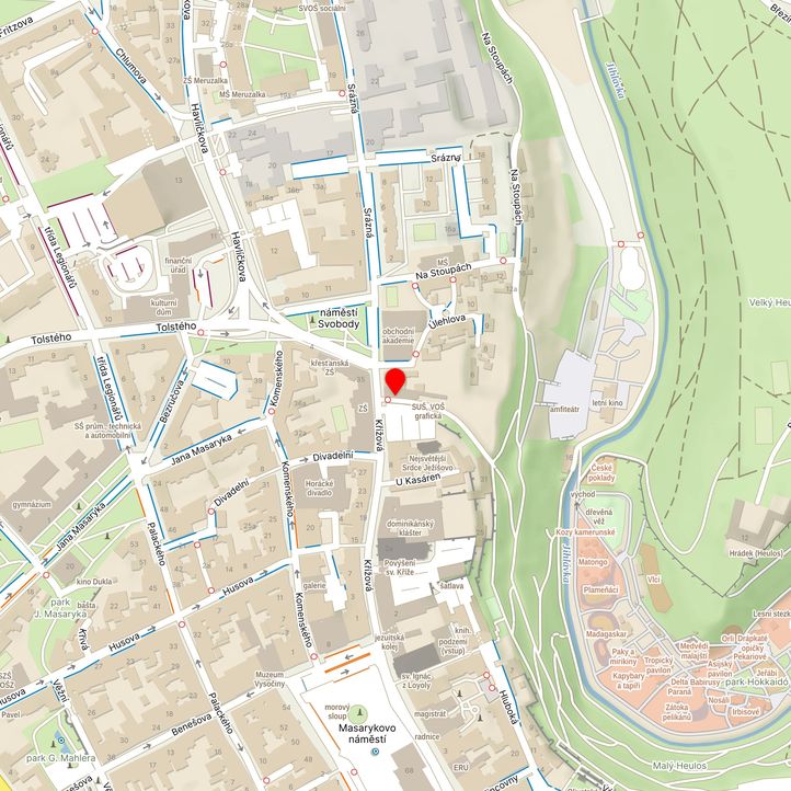 Mapa školy z Mapy.cz