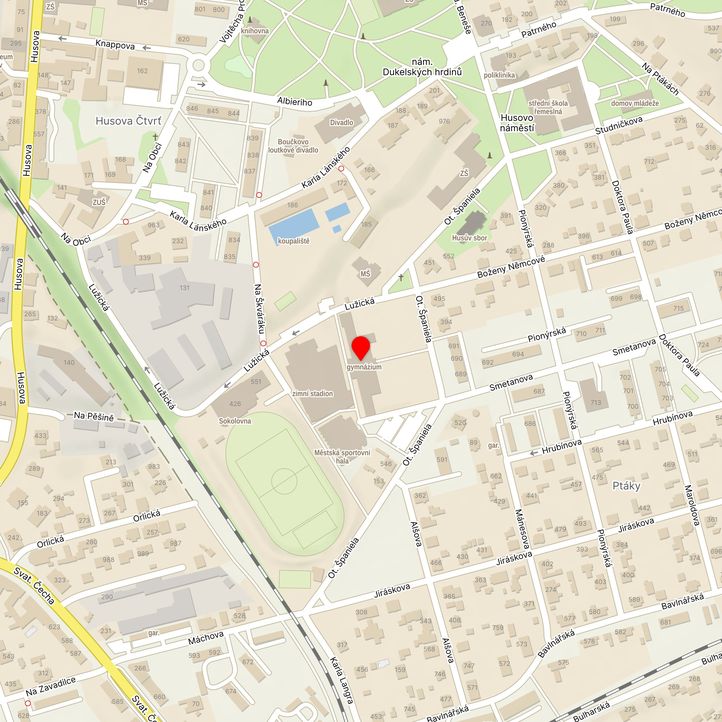 Mapa školy z Mapy.cz