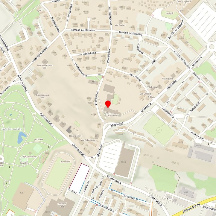 Mapa školy z Mapy.cz