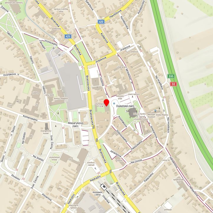 Mapa školy z Mapy.cz