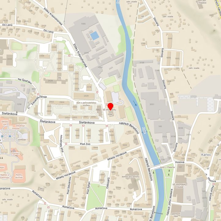 Mapa školy z Mapy.cz