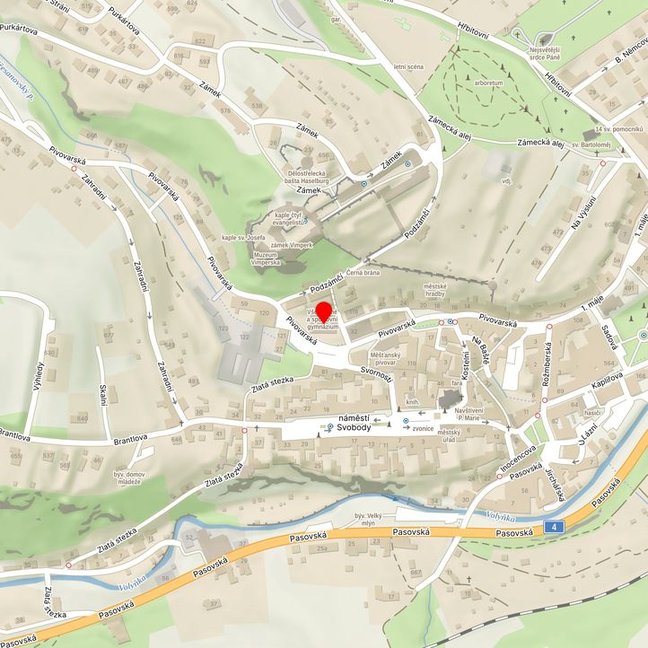 Mapa školy z Mapy.cz