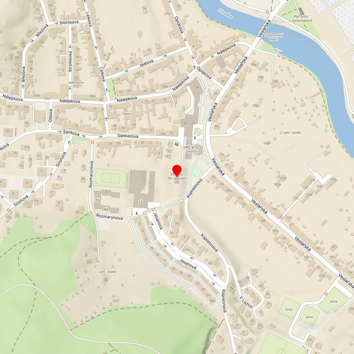 Mapa školy z Mapy.cz