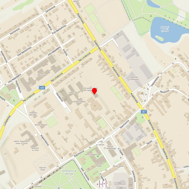Mapa školy z Mapy.cz