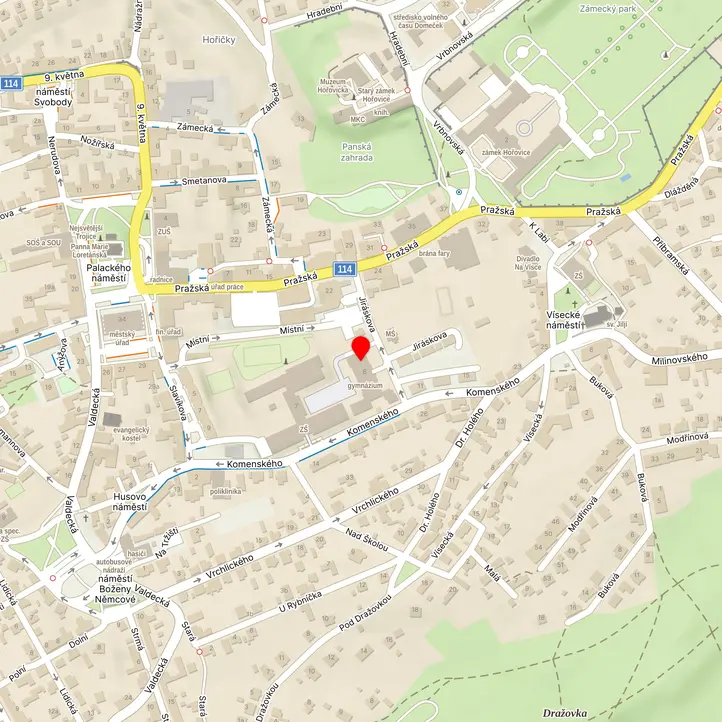 Mapa školy z Mapy.cz