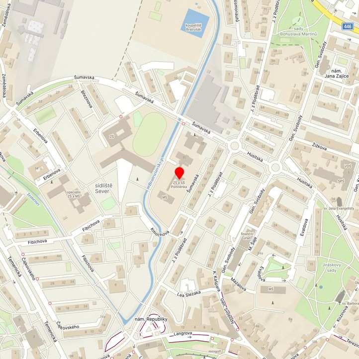 Mapa školy z Mapy.cz