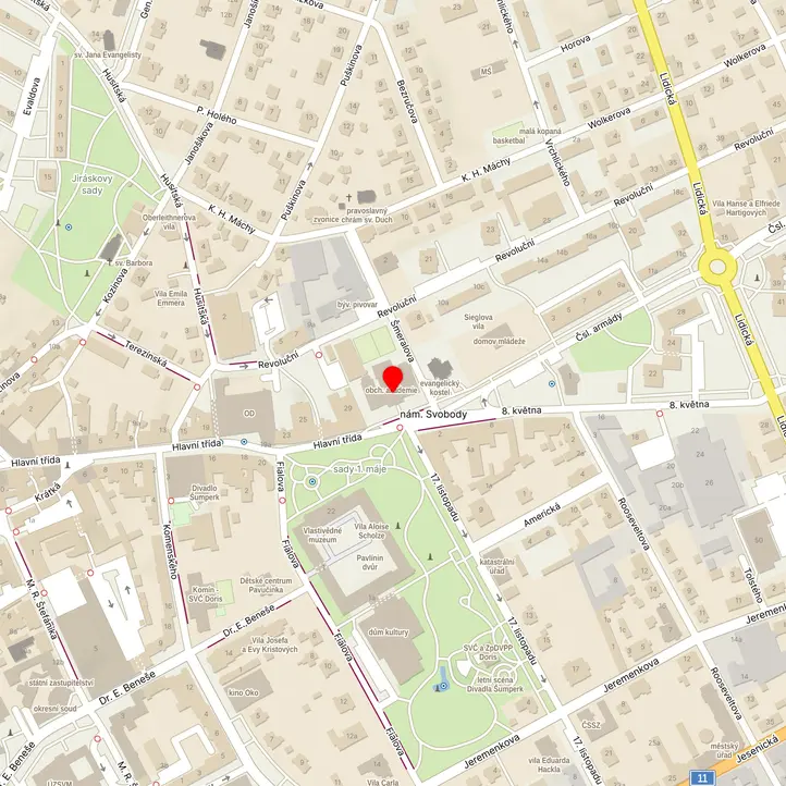 Mapa školy z Mapy.cz