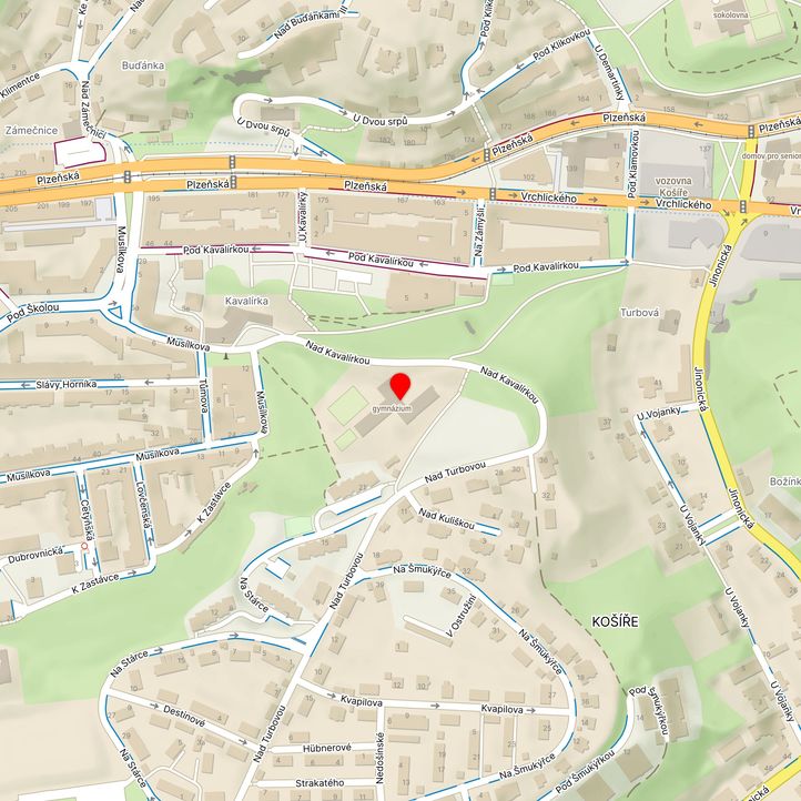 Mapa školy z Mapy.cz