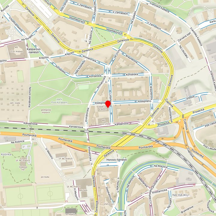 Mapa školy z Mapy.cz