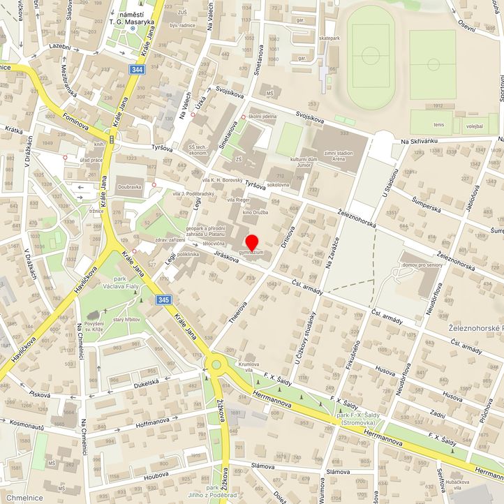 Mapa školy z Mapy.cz