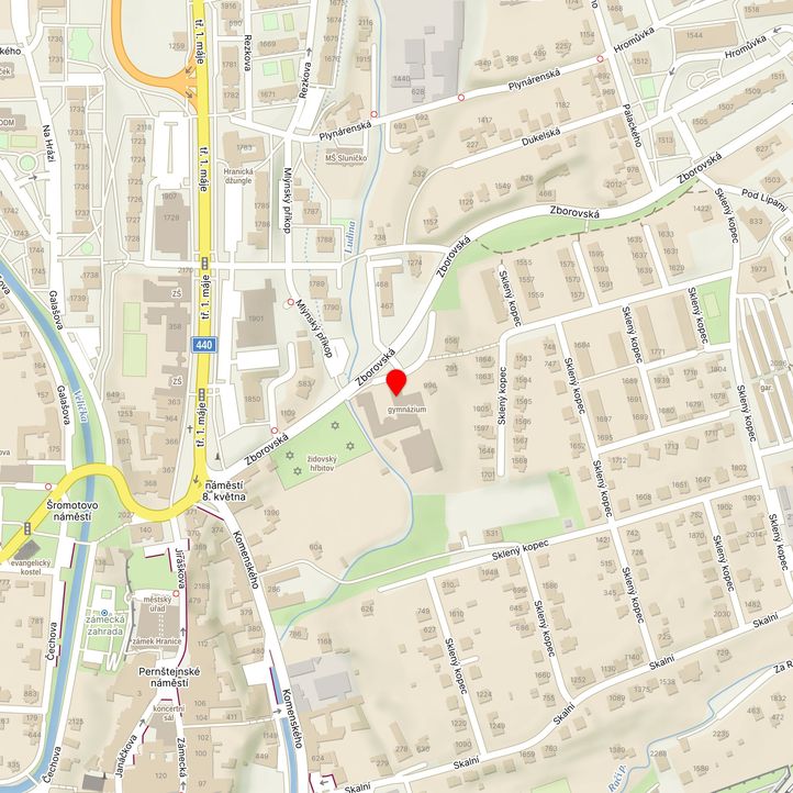 Mapa školy z Mapy.cz